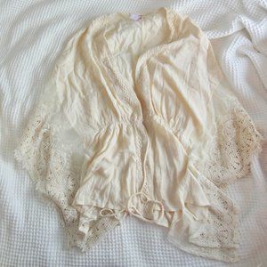 Alya Blouse Top Peasant Bohemian Hippie Cream S